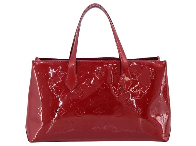 Borsa LOUIS VUITTON Monogram Vernis Wilshire PM Pomme D'amour M93642 Auth BA15121 Rosso - vista 2
