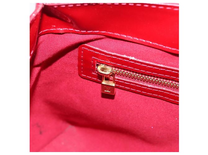 Borsa LOUIS VUITTON Monogram Vernis Wilshire PM Pomme D'amour M93642 Auth BA15121 Rosso - vista 20
