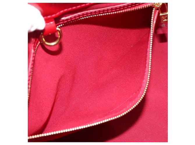 Borsa LOUIS VUITTON Monogram Vernis Wilshire PM Pomme D'amour M93642 Auth BA15121 Rosso - vista 21