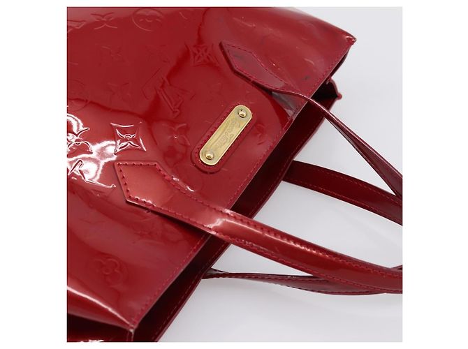 Borsa LOUIS VUITTON Monogram Vernis Wilshire PM Pomme D'amour M93642 Auth BA15121 Rosso - vista 6