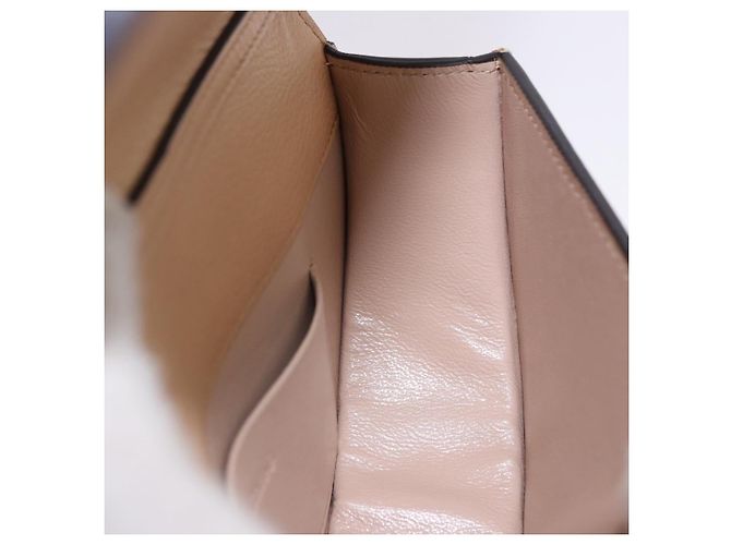 Chloé Borsa a mano Chloe Nile Minaudière Vernice Beige Tono Oro Auth 198468A - vista 19