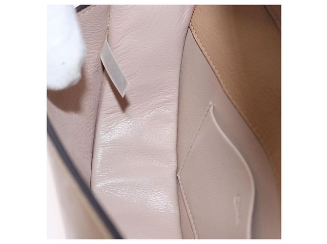 Chloé Borsa a mano Chloe Nile Minaudière Vernice Beige Tono Oro Auth 198468A - vista 20