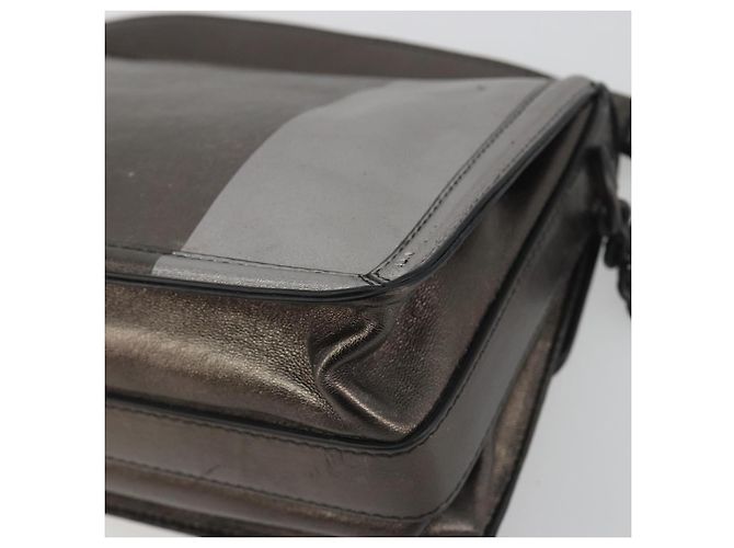 Borsa a tracolla BOTTEGA VENETA Rialto Chain in pelle Argento Auth 197328V - vista 17