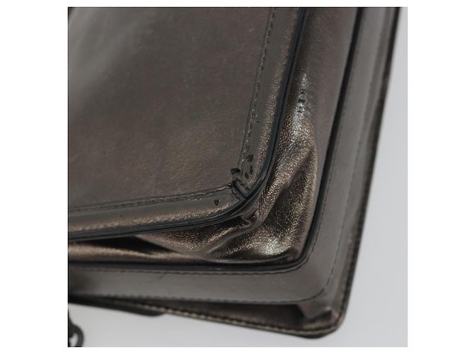 Borsa a tracolla BOTTEGA VENETA Rialto Chain in pelle Argento Auth 197328V - vista 18