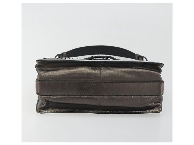 Borsa a tracolla BOTTEGA VENETA Rialto Chain in pelle Argento Auth 197328V - vista 5