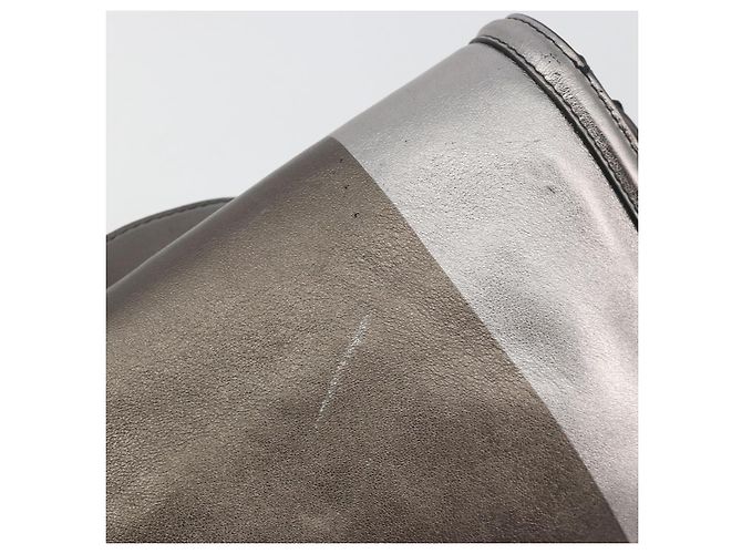 Borsa a tracolla BOTTEGA VENETA Rialto Chain in pelle Argento Auth 197328V - vista 8