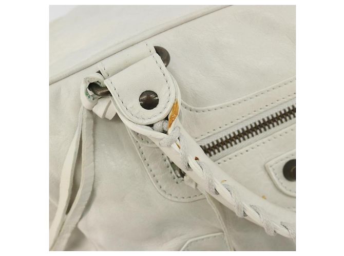 BALENCIAGA Borsa The box Pelle 2way White 145694 Auth am12395V Bianco - vista 10