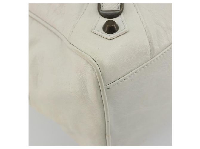 BALENCIAGA Borsa The box Pelle 2way White 145694 Auth am12395V Bianco - vista 16