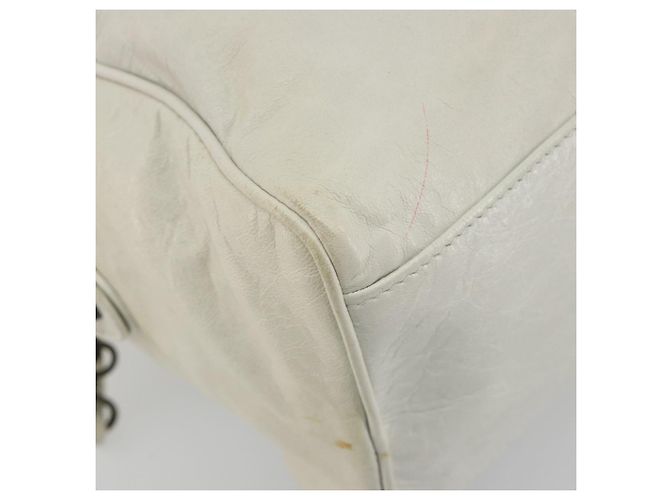 BALENCIAGA Borsa The box Pelle 2way White 145694 Auth am12395V Bianco - vista 18