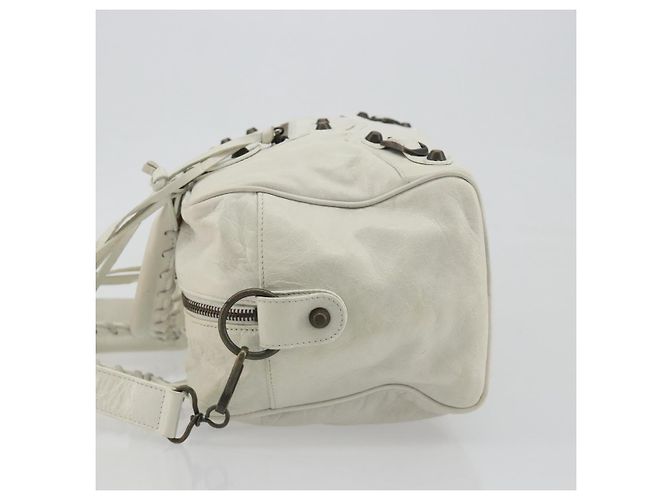 BALENCIAGA Borsa The box Pelle 2way White 145694 Auth am12395V Bianco - vista 4
