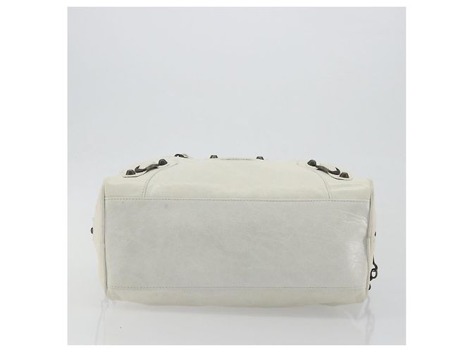 BALENCIAGA Borsa The box Pelle 2way White 145694 Auth am12395V Bianco - vista 5