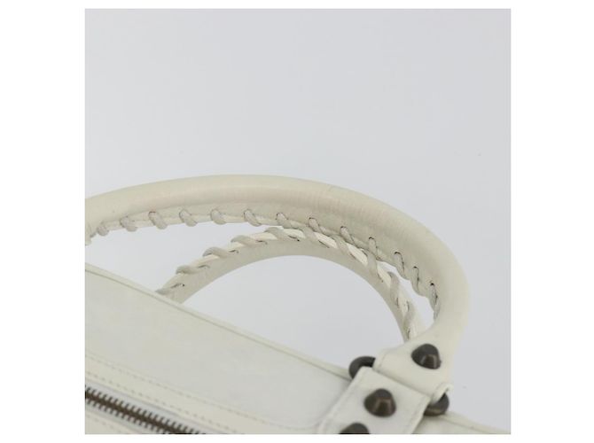 BALENCIAGA Borsa The box Pelle 2way White 145694 Auth am12395V Bianco - vista 8