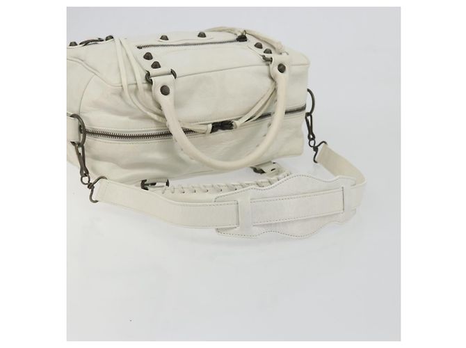 BALENCIAGA Borsa The box Pelle 2way White 145694 Auth am12395V Bianco - vista 9