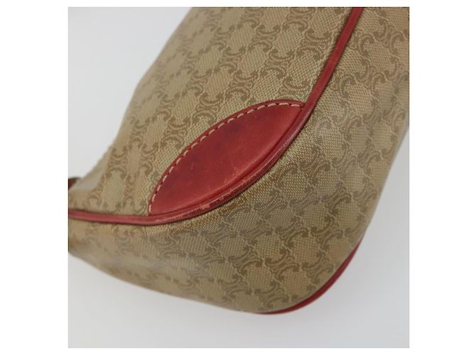 Céline Pouch accessori CELINE Macadam Canvas PVC Beige Gold Auth 196915 D'oro - vista 14