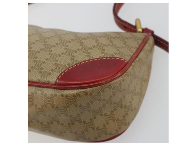 Céline Pouch accessori CELINE Macadam Canvas PVC Beige Gold Auth 196915 D'oro - vista 15