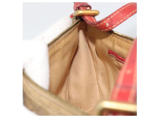 Céline Pouch accessori CELINE Macadam Canvas PVC Beige Gold Auth 196915 D'oro - vista 19