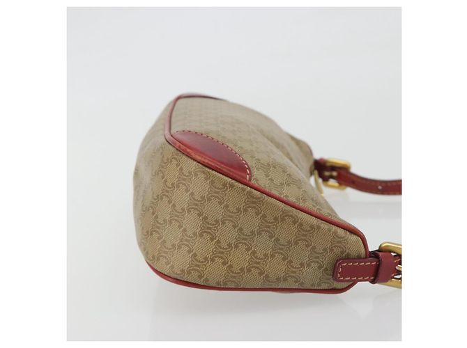 Céline Pouch accessori CELINE Macadam Canvas PVC Beige Gold Auth 196915 D'oro - vista 3