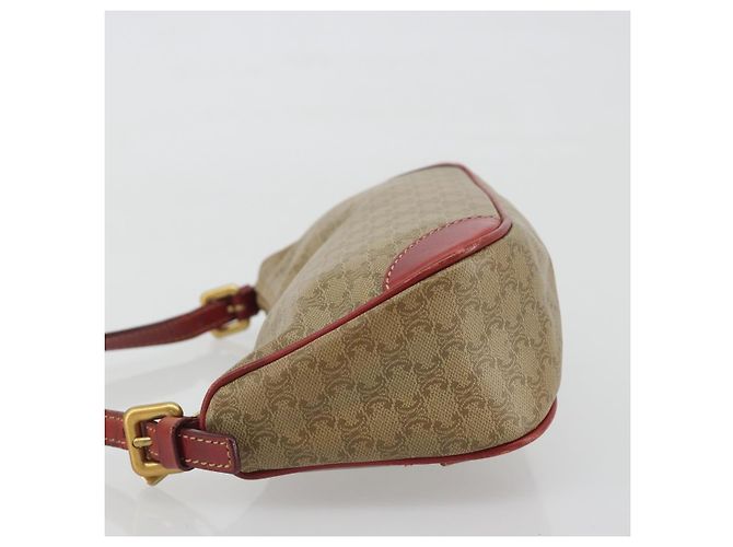 Céline Pouch accessori CELINE Macadam Canvas PVC Beige Gold Auth 196915 D'oro - vista 4