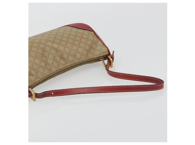 Céline Pouch accessori CELINE Macadam Canvas PVC Beige Gold Auth 196915 D'oro - vista 7