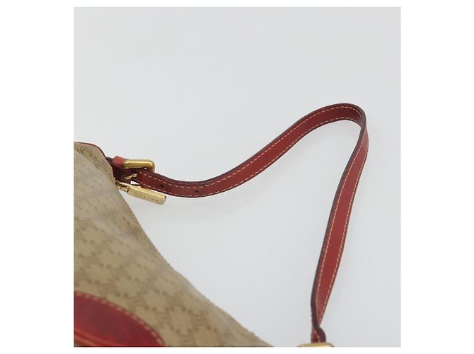 Céline Pouch accessori CELINE Macadam Canvas PVC Beige Gold Auth 196915 D'oro - vista 8