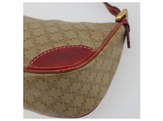 Céline Pouch accessori CELINE Macadam Canvas PVC Beige Gold Auth 196915 D'oro - vista 9