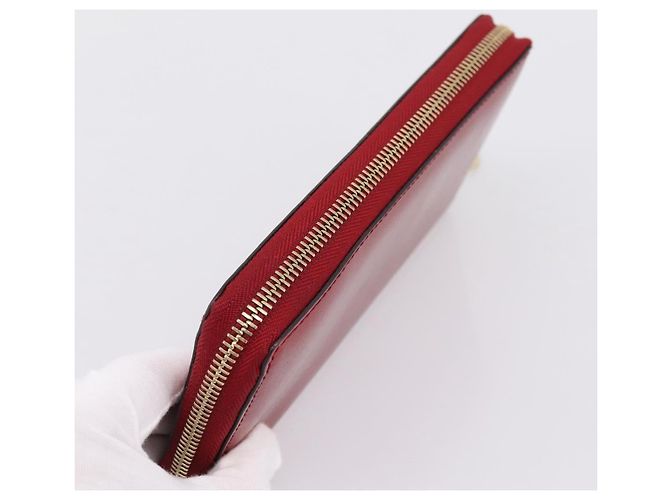 GUCCI Langbörse aus Lackleder Rot Gold 308005 Auth 198762A Golden - Ansicht 5