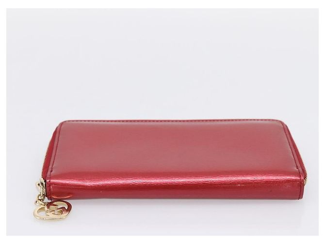 GUCCI Langbörse aus Lackleder Rot Gold 308005 Auth 198762A Golden - Ansicht 6
