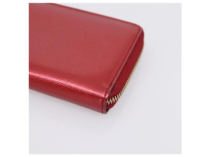 GUCCI Langbörse aus Lackleder Rot Gold 308005 Auth 198762A Golden - Ansicht 7