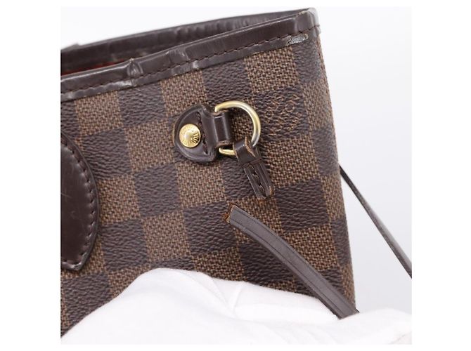Borsa Tote LOUIS VUITTON Damier Ebene Neverfull PM N51109 LV Auth 197506 - vista 10