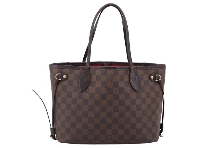 Borsa Tote LOUIS VUITTON Damier Ebene Neverfull PM N51109 LV Auth 197506 - vista 13