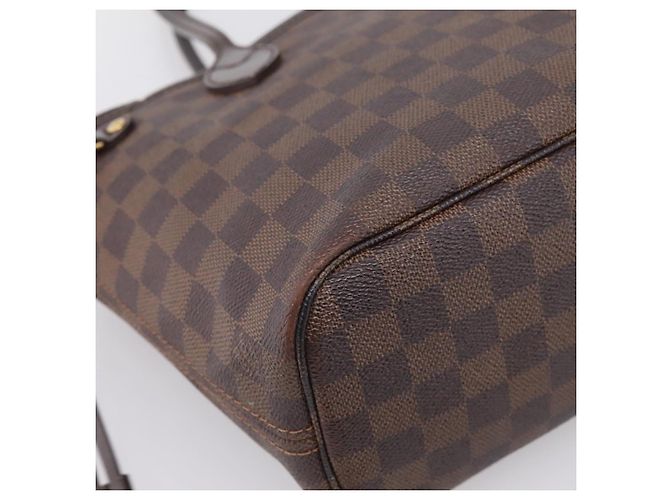 Borsa Tote LOUIS VUITTON Damier Ebene Neverfull PM N51109 LV Auth 197506 - vista 17