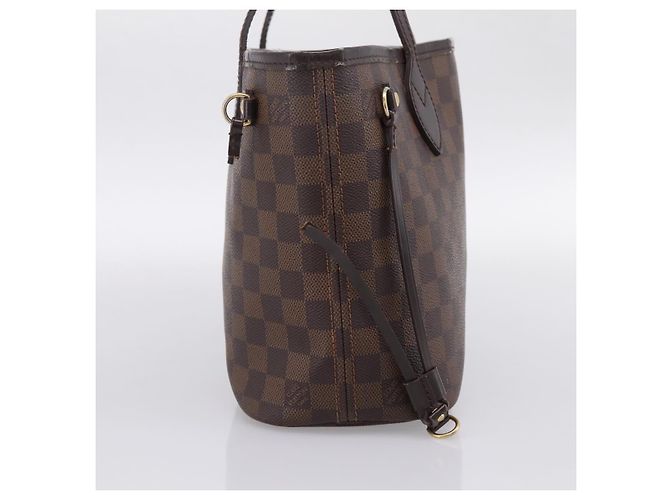 Borsa Tote LOUIS VUITTON Damier Ebene Neverfull PM N51109 LV Auth 197506 - vista 3