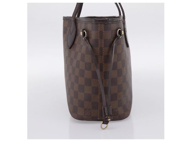 Borsa Tote LOUIS VUITTON Damier Ebene Neverfull PM N51109 LV Auth 197506 - vista 4