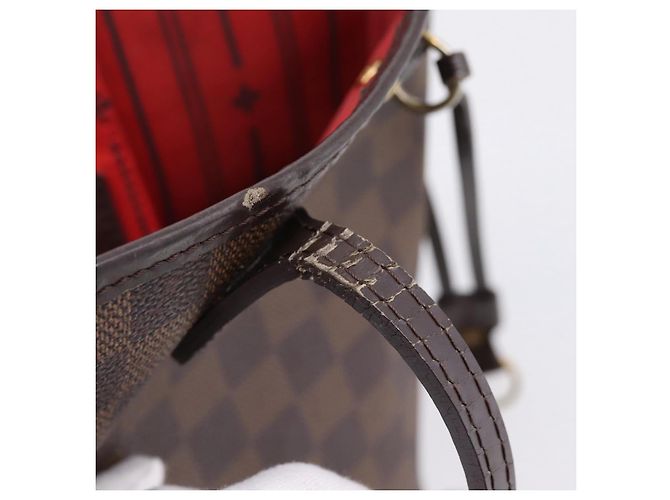 Borsa Tote LOUIS VUITTON Damier Ebene Neverfull PM N51109 LV Auth 197506 - vista 9