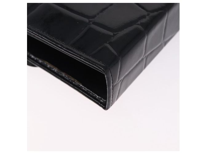 Borsa a mano Gianni Versace Medusa in vernice nera e oro Auth BA14906A Nero - vista 15