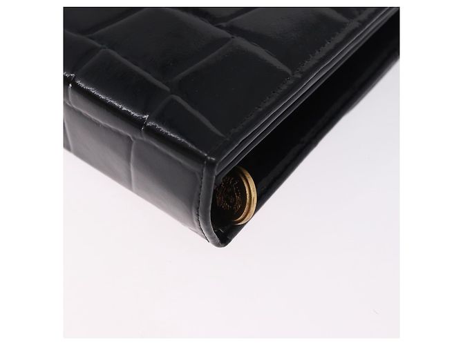 Borsa a mano Gianni Versace Medusa in vernice nera e oro Auth BA14906A Nero - vista 16