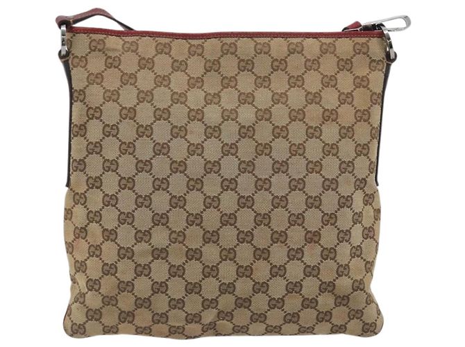 Borsa a tracolla GUCCI GG Canvas Beige Silver 113013 Auth 197182 Argento - vista 2