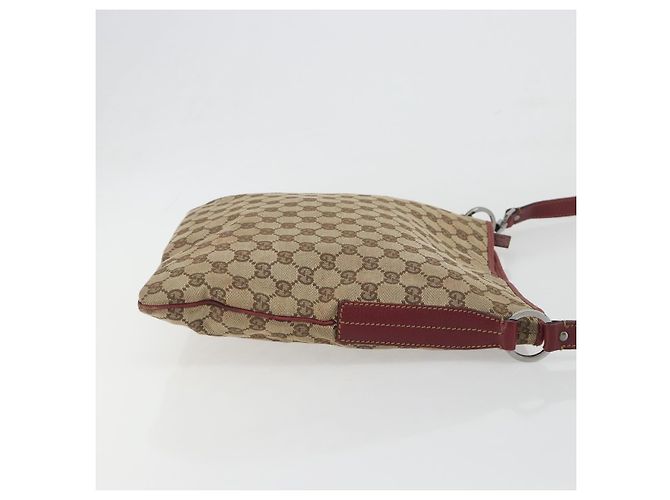 Borsa a tracolla GUCCI GG Canvas Beige Silver 113013 Auth 197182 Argento - vista 3