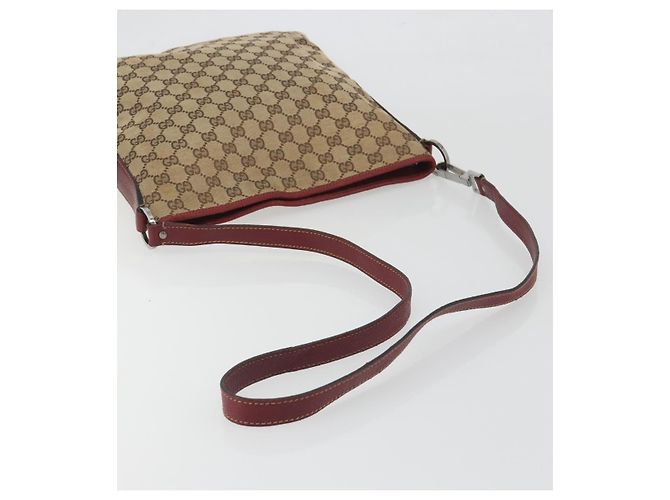 Borsa a tracolla GUCCI GG Canvas Beige Silver 113013 Auth 197182 Argento - vista 7
