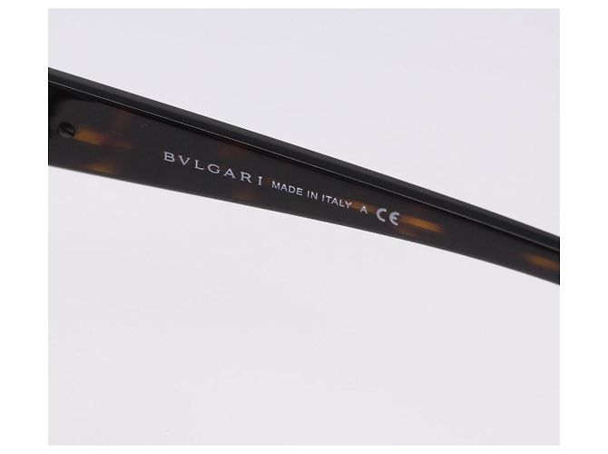 Bulgari Occhiali da sole BVLGARI Plastica Marrone Tono Oro Auth BA15032A - vista 11