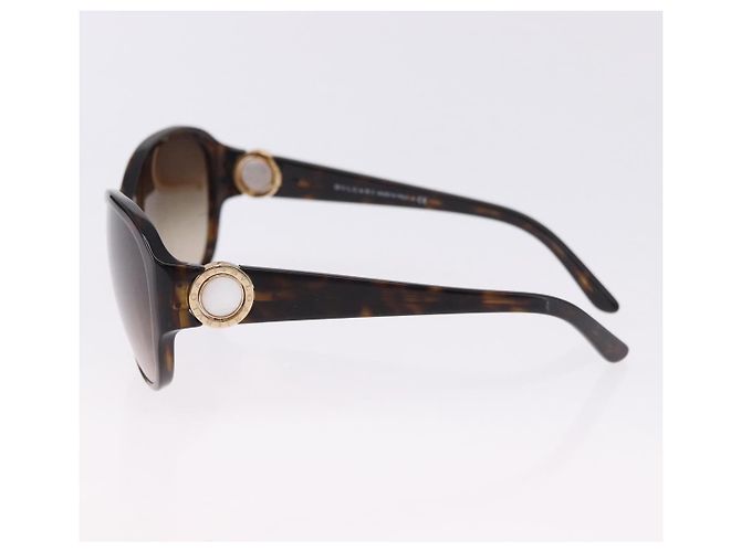 Bulgari Occhiali da sole BVLGARI Plastica Marrone Tono Oro Auth BA15032A - vista 6