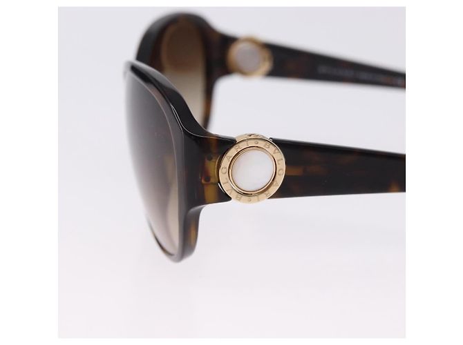 Bulgari Occhiali da sole BVLGARI Plastica Marrone Tono Oro Auth BA15032A - vista 7