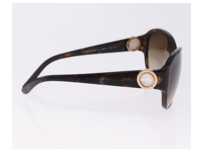 Bulgari Occhiali da sole BVLGARI Plastica Marrone Tono Oro Auth BA15032A - vista 8