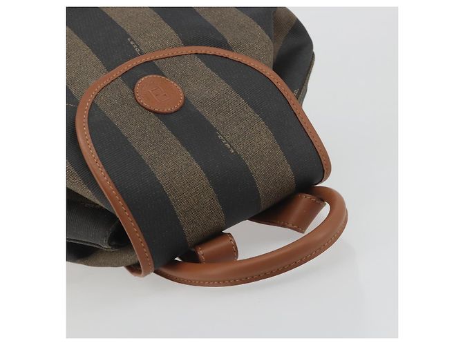 Pequin FENDI Pecan Rucksack PVC Leather Brown Gold Tone Auth 196153 Braun - Ansicht 6