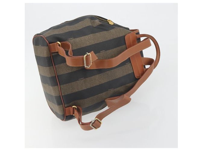 Pequin FENDI Pecan Rucksack PVC Leather Brown Gold Tone Auth 196153 Braun - Ansicht 8