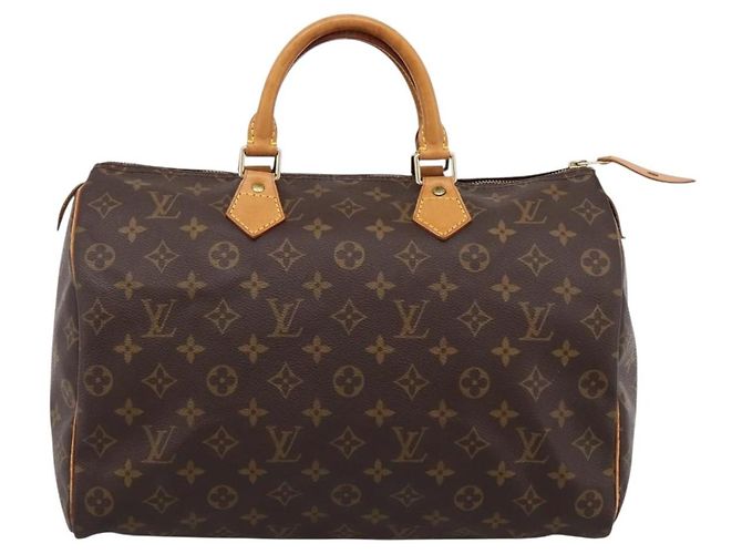 Borsa a mano LOUIS VUITTON Monogram Speedy 35 M41524 LV Auth 193145V Monogramma - vista 13