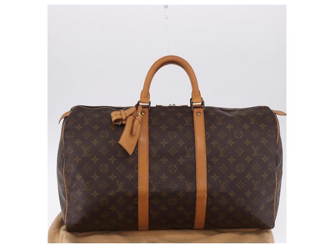 LOUIS VUITTON Monogram Keepall 50 Boston Bag M41426 LV Auth 194908V Monogramma - vista 12