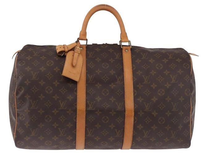LOUIS VUITTON Monogram Keepall 50 Boston Bag M41426 LV Auth 194908V Monogramma - vista 13