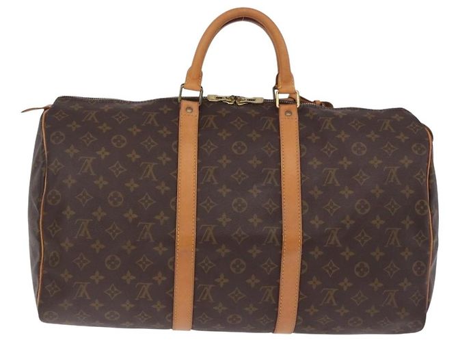 LOUIS VUITTON Monogram Keepall 50 Boston Bag M41426 LV Auth 194908V Monogramma - vista 2