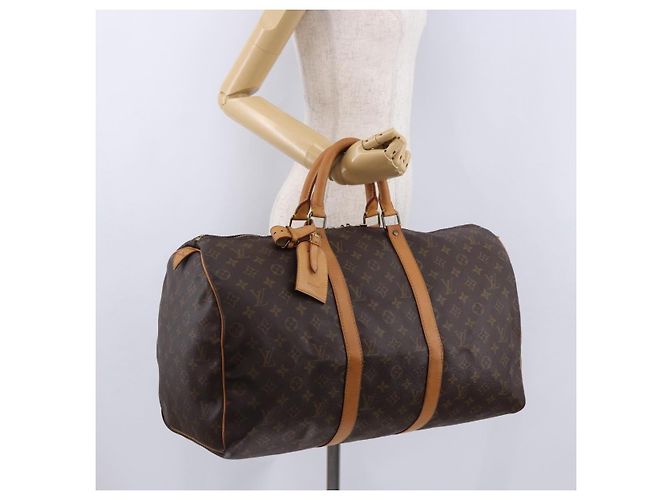 LOUIS VUITTON Monogram Keepall 50 Boston Bag M41426 LV Auth 194908V Monogramma - vista 25